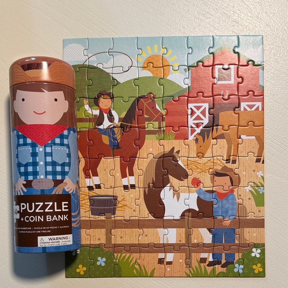 Farmyard Fun Puzzle and Coin Bank